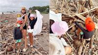 Potret Jennifer Bachdim dan anak ikut bersih pantai di Bali. (Sumber: Instagram/jenniferbachdim)