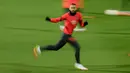 Pemain depan Atletico Madrid Matheus Cunha mengambil bagian dalam sesi latihan di Madrid, menjelang matchday kelima Grup B Liga Champions melawan AC Milan, Selasa (23/11/2021). Atletico dan AC Milan berjuang meraih tiket ke babak 16 besar Liga Champions pada Kamis dini hari WIB. (OSCAR DEL POZO/AFP)
