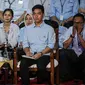 Calon Wakil Presiden nomor urut 2, Gibran Rakabuming Raka saat mengikuti paparan visi dan misi pada debat perdana Calon Presiden pada Pilpres 2024, Selasa (12/12/2023). (Liputan6.com/Faizal Fanani)