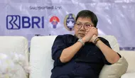 Pengamat sepak bola nasional, Tommy Welly dalam Diskusi Turun Minum PSSI Pers Naturalisasi Pemain, Mereduksi atau Memotivasi? yang digelar di Kemenpora RI, Kamis (21/12/2023) (Bola.com/Bagaskara Lazuardi)