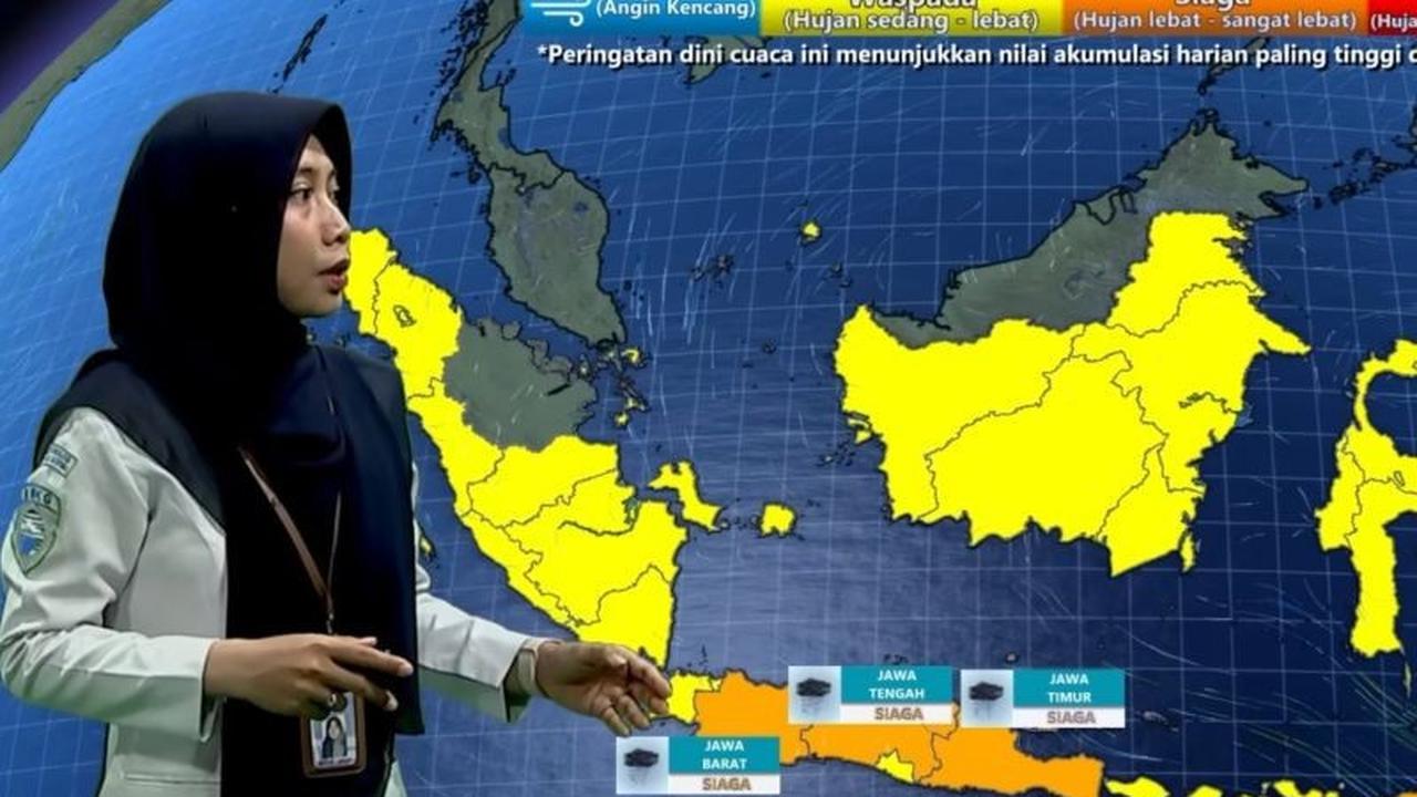 Prakiraan Cuaca BMKG: Hujan Lebat Diprediksi Guyur Sejumlah Wilayah Indonesia