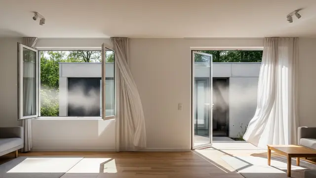Model Rumah 6x12 Agar Tidak Panas Tanpa AC dengan Ventilasi Silang (Image by Gemini AI)