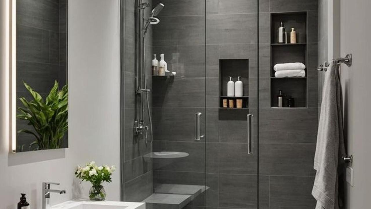 4. Desain Kamar Mandi Monokromatik