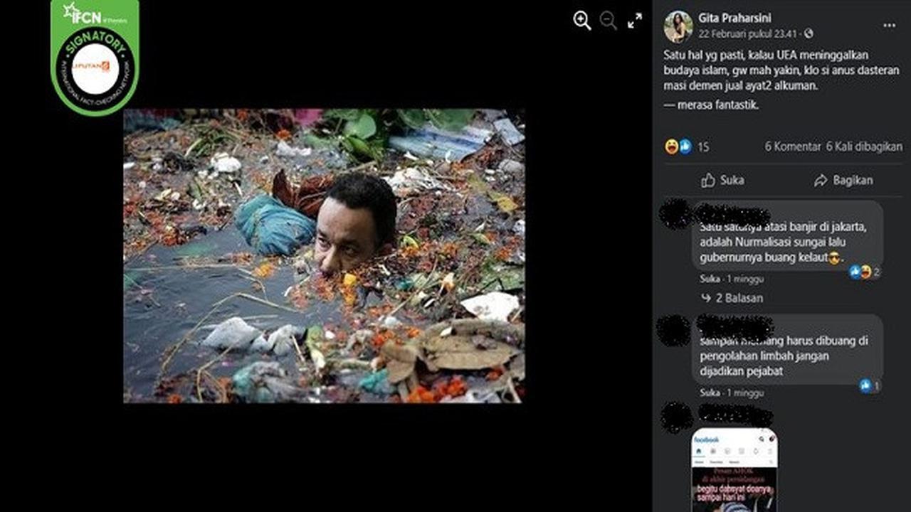 Gambar Tangkapan Layar Foto Banjir (sumber: facebook)