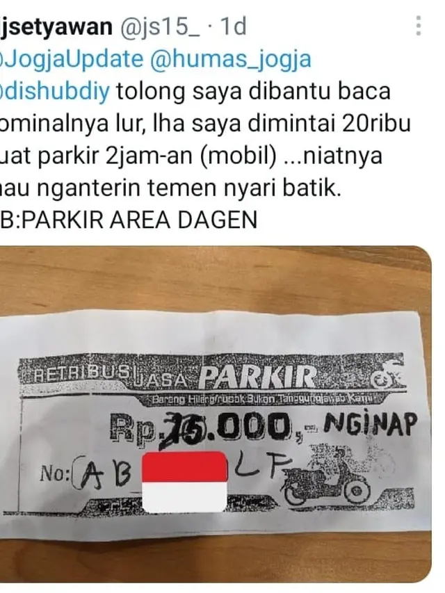 Praktik 'nuthuk' parkir masih terjadi di kawasan Malioboro, Yogyakarta. (Foto: Liputan6.com/Wisnu Wardhana)