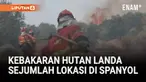Ribuan warga di Spanyol dihimbau untuk evakuasi akibat kebakaran hutan besar yang melanda wilayah Peninsula Iberia (12/8/2025).