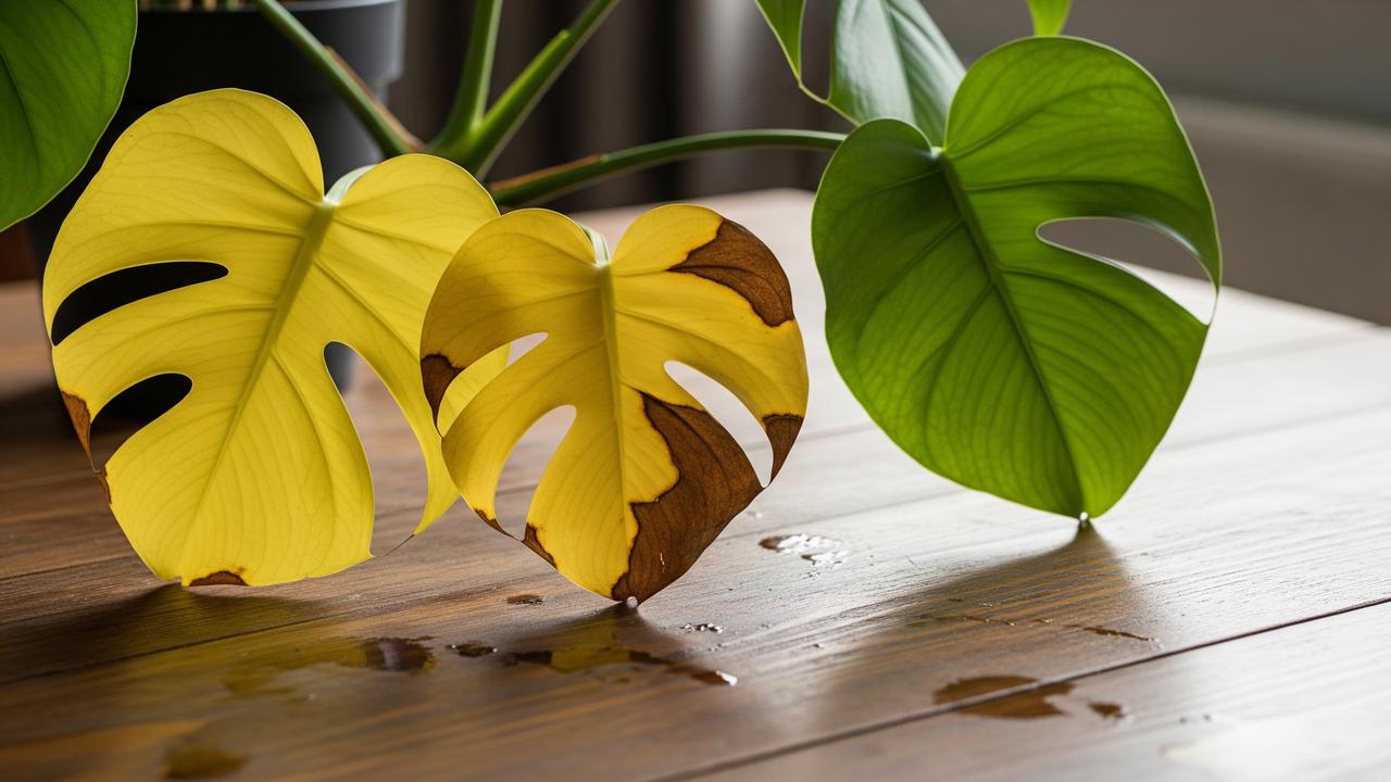 Tanda Monstera Kelebihan Air yang Sering Disalahartikan (AI Generated)