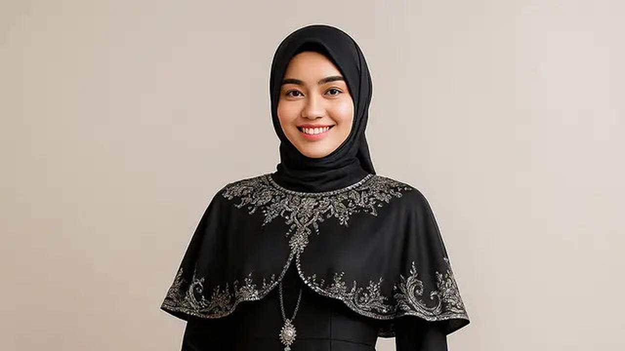 10 Model Gamis Batik Kombinasi Hitam Polos dan Silver, Jadi Outfit Kece Selama 2025