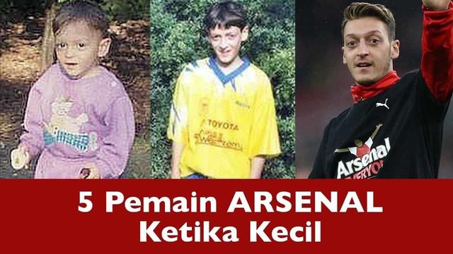 Video 5 wajah pemain sepak bola Arsenal yaitu Mesut Ozil, Aaron Ramsey, Alexis Sanches, Petr Cech dan Theo Walcott, saat mereka masih anak-anak dan ketika mereka dewasa.