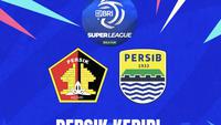 Ilustrasi Persik Kediri vs Persib Bandung di BRI Super League. (Bola.com/Benediktus Gerendo Pradigdo)