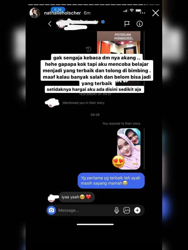 Unggahan Nathalie Holscher. (Foto: Dok. Instagram @lambe_turah)