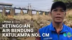 Dampak musim kemarau, debit air Bendung Katulampa, Bogor, masuk titik terendah hingga nol sentimeter. Akibatnya pasokan saluran irigasi dan volume air PDAM menyusut tajam.