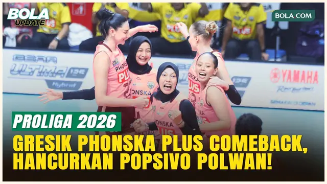 Gresik Phonska Plus Hentikan Popsivo Polwan, Selangkah ke Grand Final Proliga!