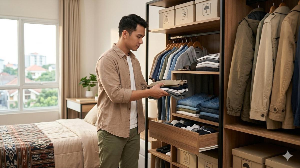 7 Cara Mengatur Lemari Pakaian Penuh agar Rapi dan Lega Tanpa Tambah Rak Baru