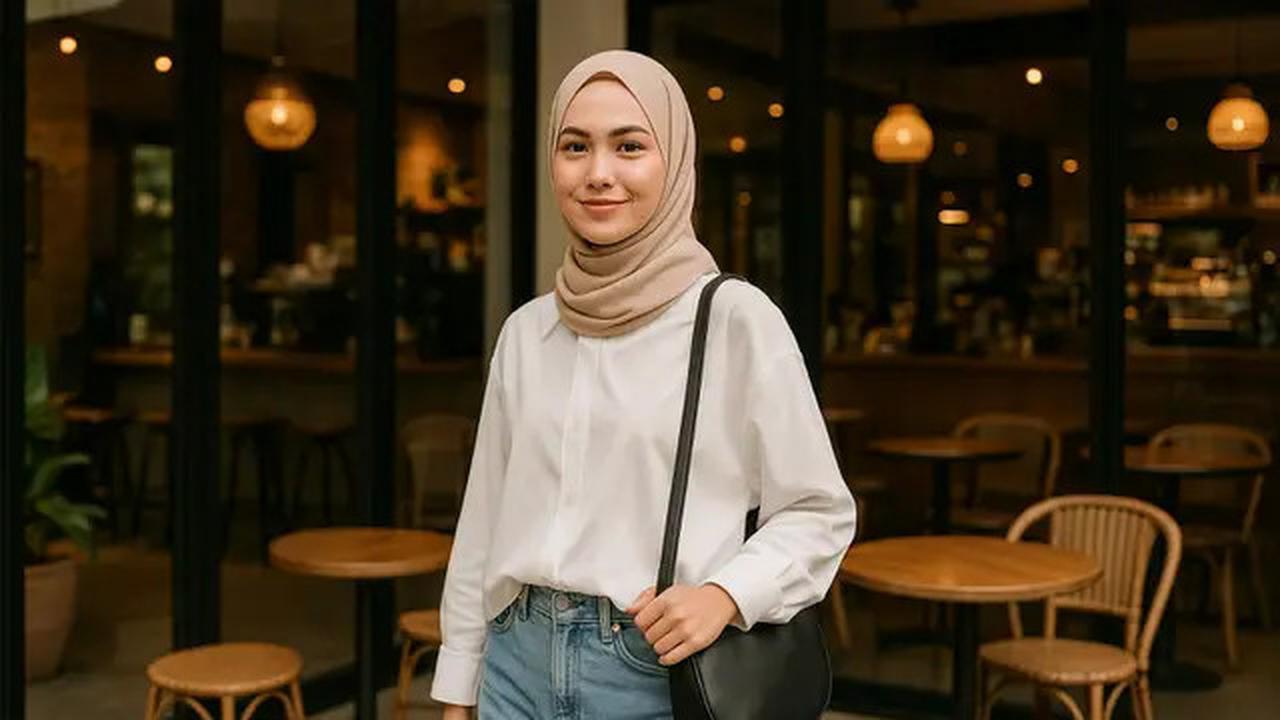 8 Outfit Atasan Putih Bawahan Jeans yang Lagi Trend di 2025, Cocok untuk Hangout