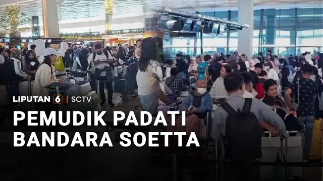 Pemudik Padati Bandara Soetta