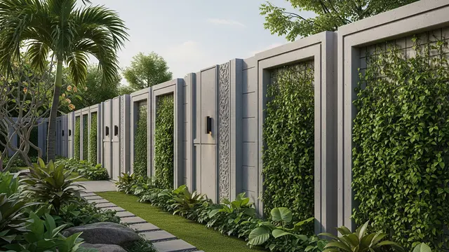 Model Pagar Beton Tinggi untuk Privasi Maksimal