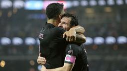Lionel Messi menunjukkan sikap luar biasa sebagai bintang sepak bola saat laga antara Inter Miami melawan New York City FC di Citi Field, New York, Rabu (24/09/2025) waktu setempat. (AFP/Getty Images/Dustin Satloff)