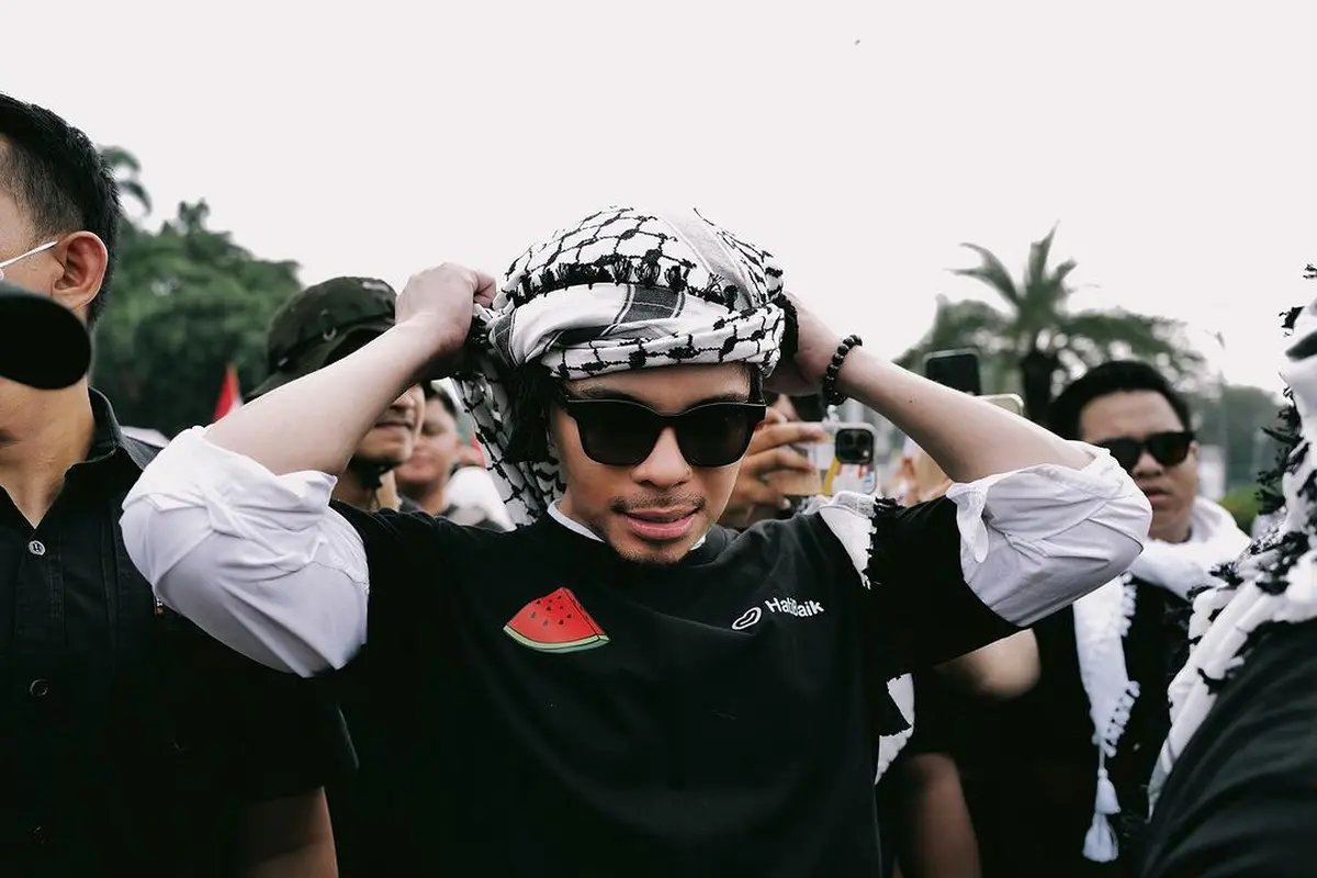 Atta Halilintar menambah daftar selebritis Tanah Air yang turut serta dalam Aksi Bela Palestina di Monas (Instagram)