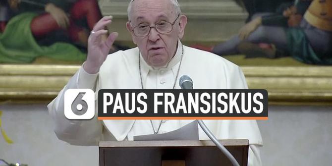 VIDEO: Paus Fransiskus Kutuk Warga Berlibur Saat Pandemi, 'Ini Sangat Menyakitkan'
