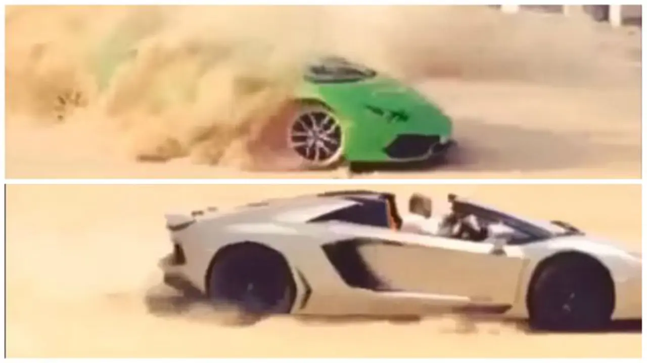 Aksi Konyol Saudagar Arab: Nyetir Lamborghini di Padang Pasir 