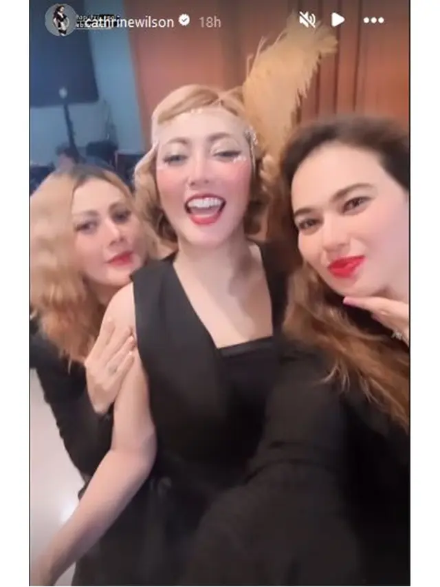 6 Potret Catherine Wilson di Ultah Teman Artis, Digoda Jadi Anggota 'Tiga Bule'