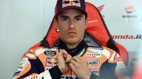 Marc Marquez masih merasakan sakit di lengan pada beberapa area di sirkuit Katalunya di MotoGP Barcelona (Lluis Gene/AFP)