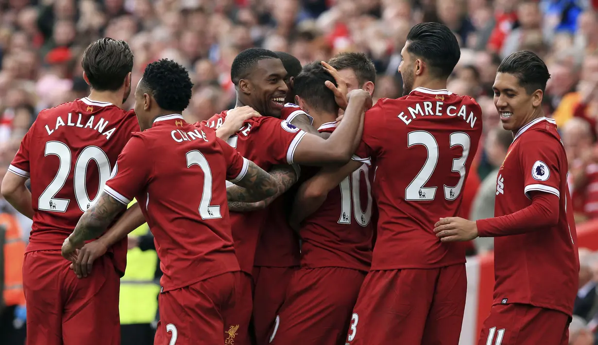 Liverpool bertengger pada peringkat keempat klub Premier League penghasil gol terbanyak dengan torehan 78 gol. (Peter Byrne/PA via AP)