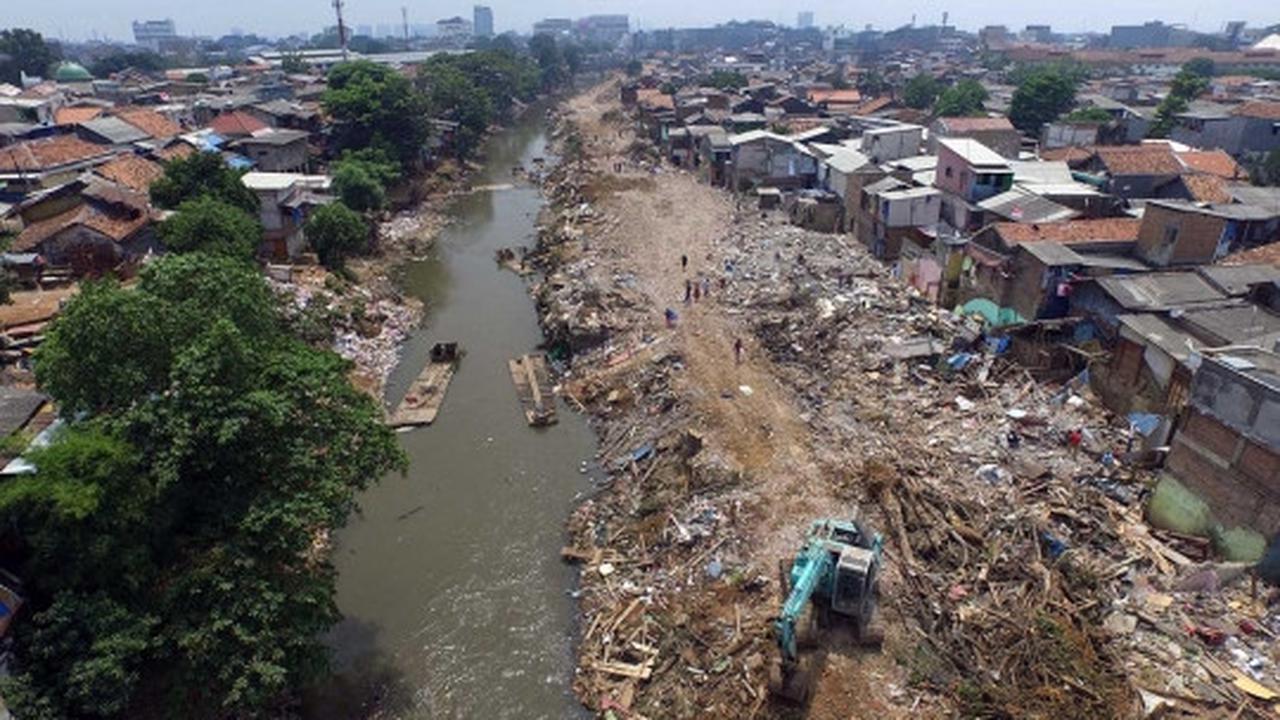 Beginilah pemandangan udara Kampung Pulo usai digusur