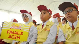 Raut wajah para peserta kompetisi Dokter Kecil-Mahir Gizi saat menunggu pengumuman pemenang, Jakarta, Jumat (20/3/2015). (Liputan6.com/Herman Zakharia)