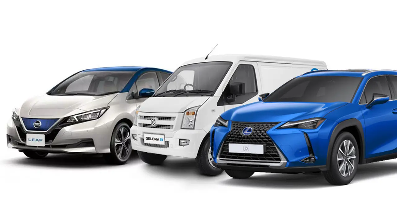 Kumpulan mobil listrik (Nissan, DFSK, Lexus)