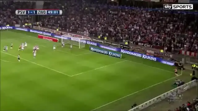 Brenet scores stunning volley! PSV Eindhoven vs PEC Zwolle 3-1 2015