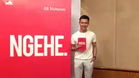 Ali Muharam, founder dan CEO Makaroni Ngehe di peluncuran buku Ngehe. (Liputan6.com/Putu Elmira)