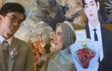 Viral Pengantin Wanita Dapat Kado Standee Taehyung di Pelaminan, Reaksi Suami Jadi Sorotan