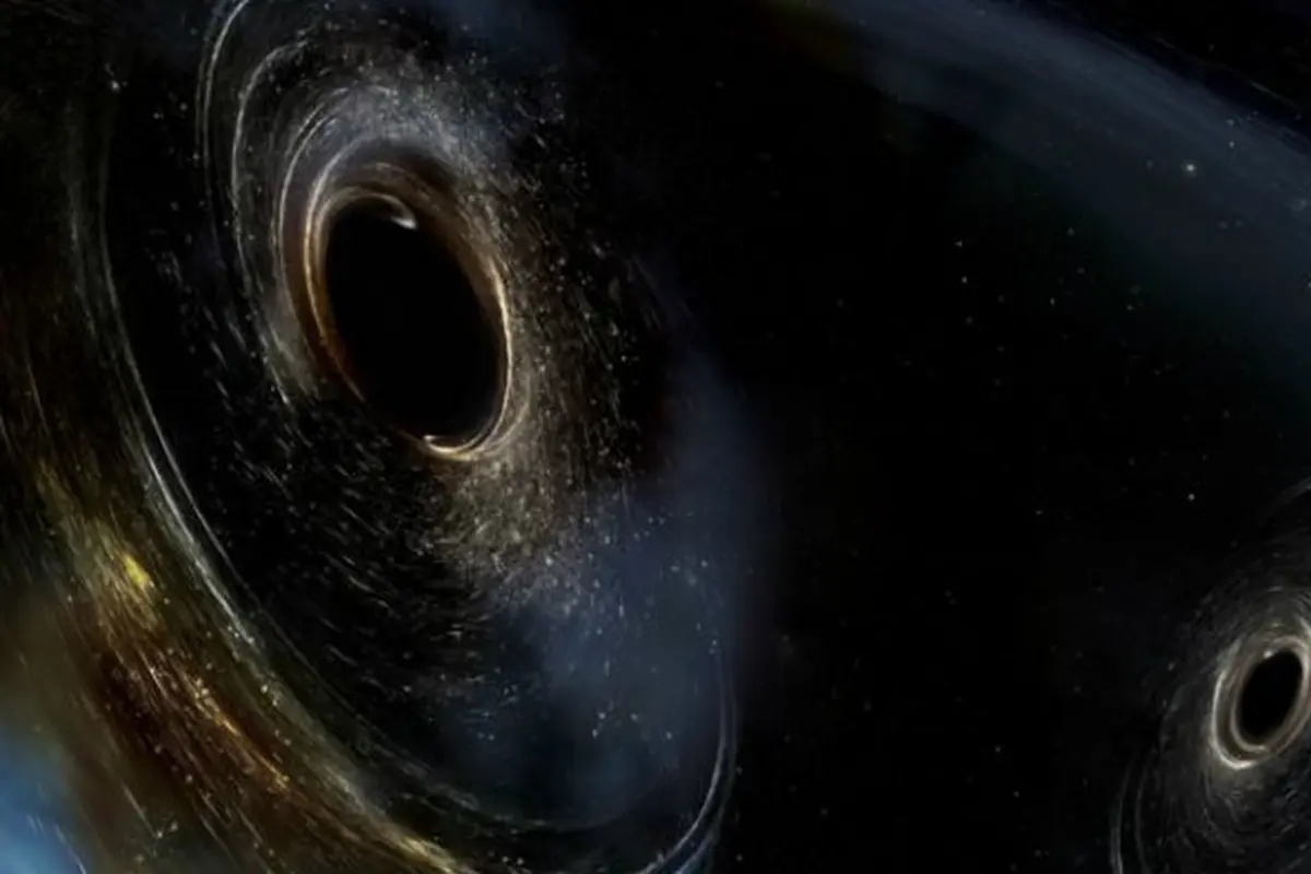 Ilustrasi dua black hole
