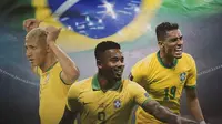Brasil - Richarlison, Gabriel Jesus, Raphinha (Bola.com/Adreanus Titus)