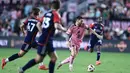 Lionel Messi kembali menunjukkan keajaibannya disaat tim membutuhkan sosok yang mampu memecahkan kebuntuan. (AFP/Carmen Mandato)