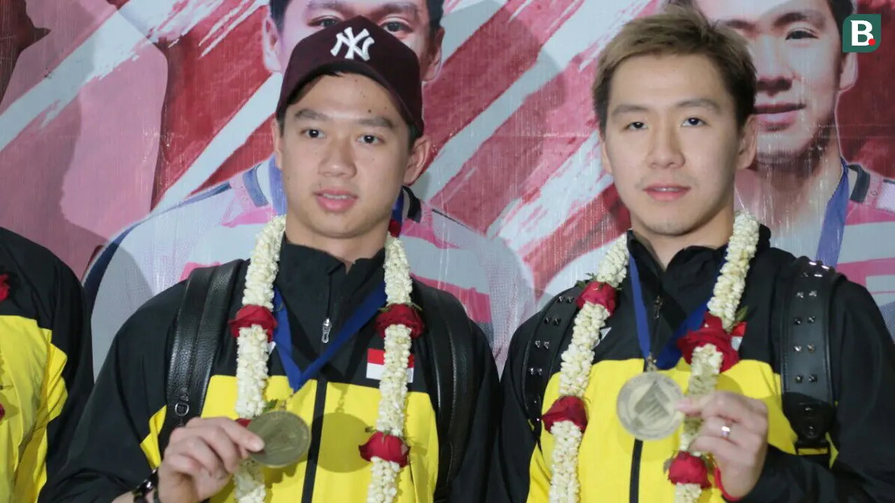 Penyambutan Kevin Sanjaya Sukamuljo/Marcus Gideon Fernaldi