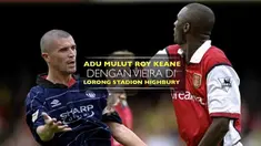 Roy Keane, mantan pemain Manchester United pernah adu mulut dengan gelandang Arsenal Patrick Vieira di lorong stadion Highbury.