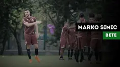 Marko Simic tampak bete saat latihan bersama Persija Jakarta.