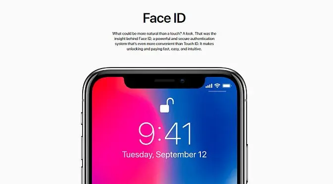 Fitur Face ID menggentikan Touch ID (Foto: Apple)