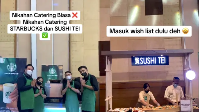 Starbucks Sushi Tei Wedding