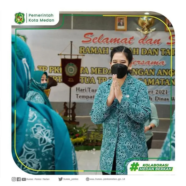 Potret Gaya Seleb Tanah Air Saat Jadi Ketua Tim PKK. (Sumber: Instagram/humaspemkomedan)