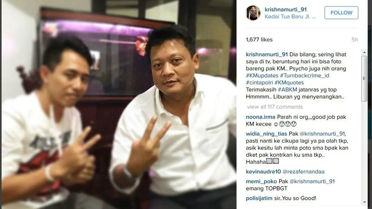 Direktur Reserse Kriminal Umum Polda Metro Jaya Kombes Krishna Murti