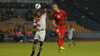 Sergio van Dijk, Zulham Malik, dan Evan Dimas bergantian mencetak gol ke gawang Timor Leste. 