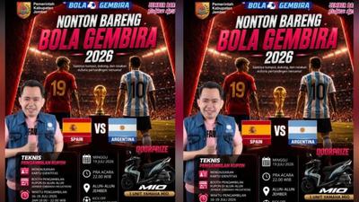 Nobar Piala Dunia Jember: Pemkab Sediakan Doorprize Sepeda Motor, Hidupkan Ekonomi Lokal