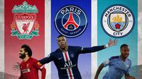 Ilustrasi Pemain - Mohamed Salah, Kylian Mbappe, Raheem Sterling (Bola.com/Adreanus Titus)