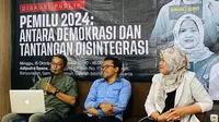 Diskusi publik "Pemilu 2024: Antara Demokrasi dan Tantangan Disintegrasi" di Adiputra Space, Sleman, Yogyakarta pada Minggu (15/10/2023). (Istimewa)