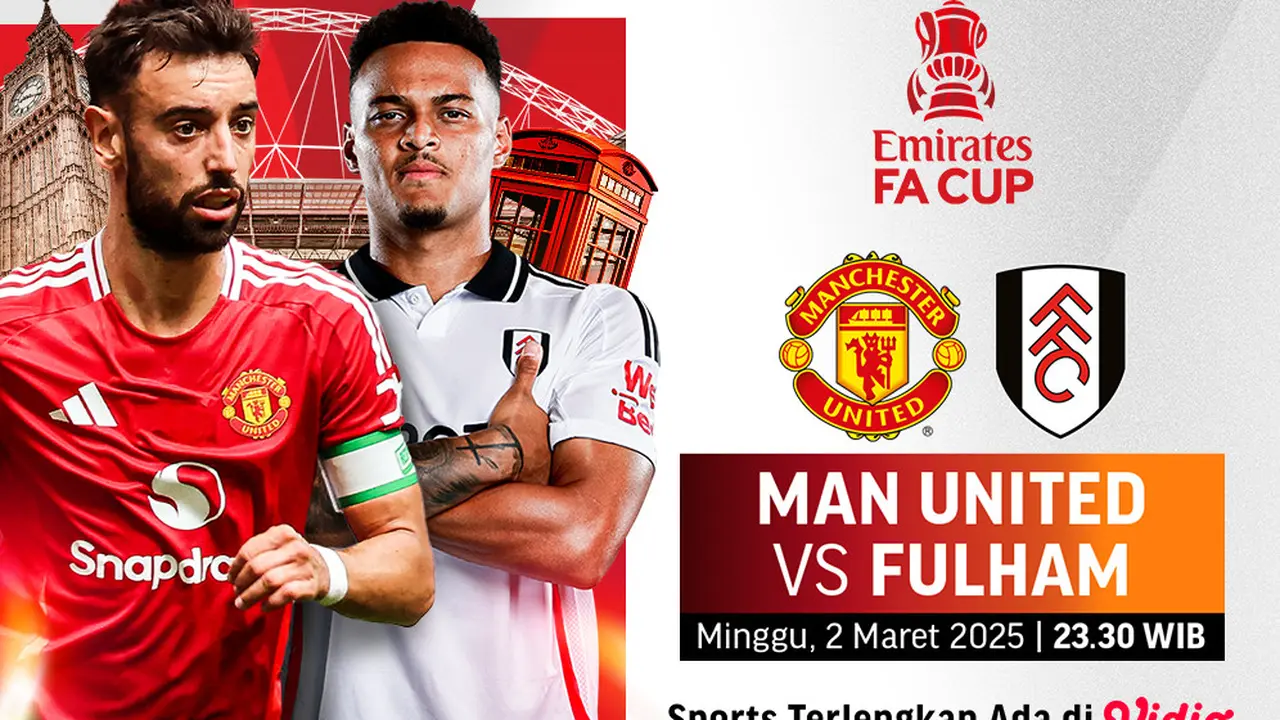 Live Streaming FA Cup - 5th Round: Manchester United vs Fulham di Vidio