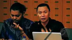 Ketua Panitia Hari Film Nasional 2015, Lance Mengong saat memberikan keterangan pers di gedung Kementerian Pendidikan dan Kebudayaan, Sudirman, Jakarta, Kamis (12/3/2015). (Liputan6.com/Yoppy Renato)